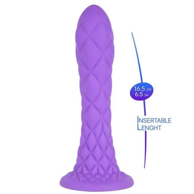 SilexD Dreamy Dildo 18.5cm Tím - Fantasy Mềm Uốn Thực