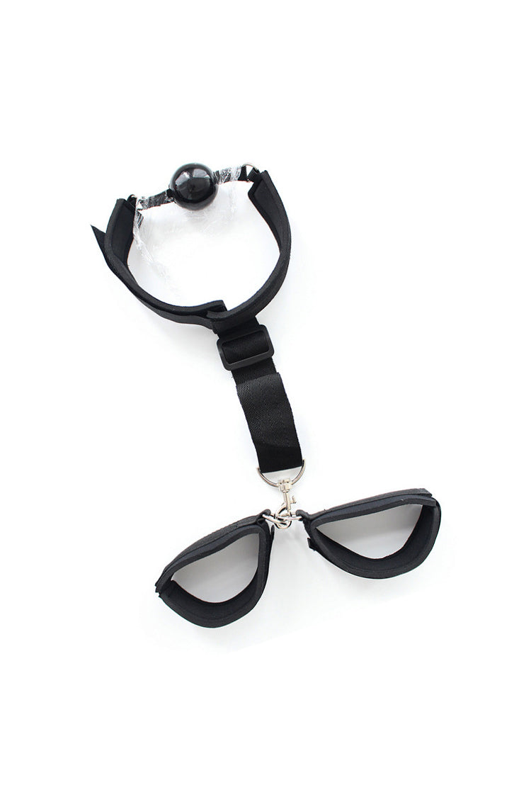 Kit BDSM Handcuff Slave Ball Khóa Cổ Tay Mắt Mạnh Mẽ