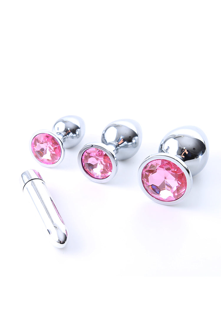 3pcs Nút Đít Pha Lê Rung Bi Mịn Màng Trang Sức