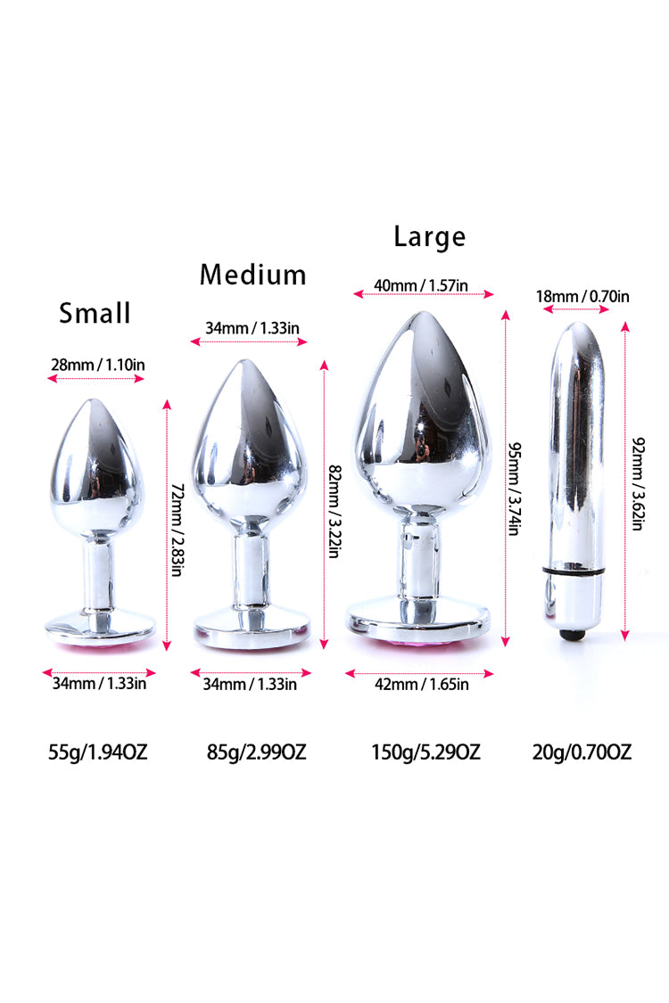 3pcs Nút Đít Pha Lê Rung Bi Mịn Màng Trang Sức