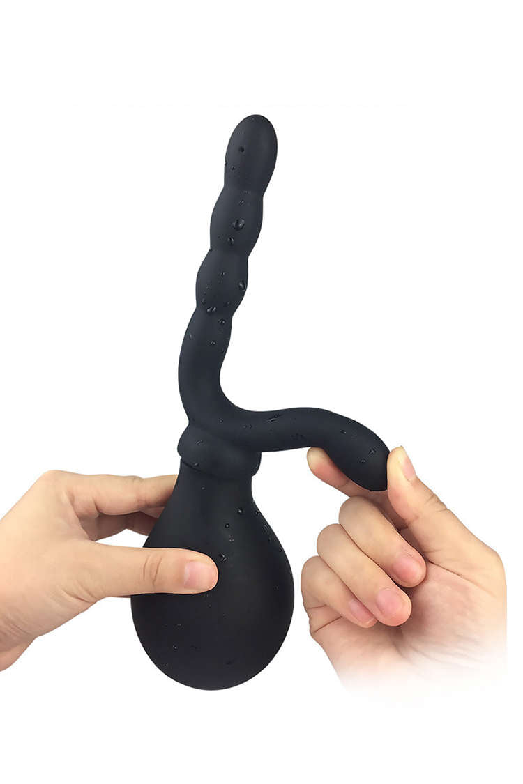 Silicone Douche Vagina Anal Đen Làm Sạch Dễ Dàng Tiện Lợi