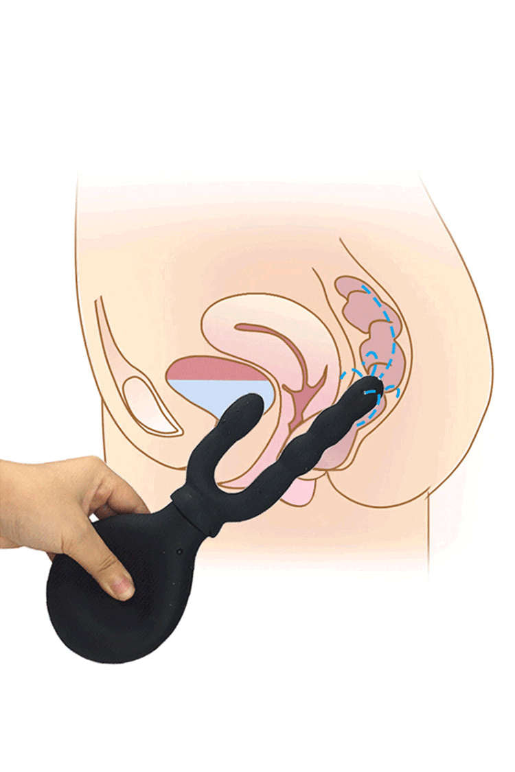 Silicone Douche Vagina Anal Đen Làm Sạch Dễ Dàng Tiện Lợi