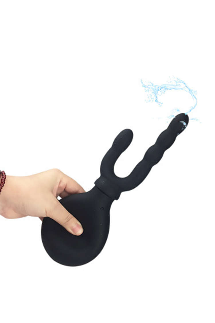 Silicone Douche Vagina Anal Đen Làm Sạch Dễ Dàng Tiện Lợi