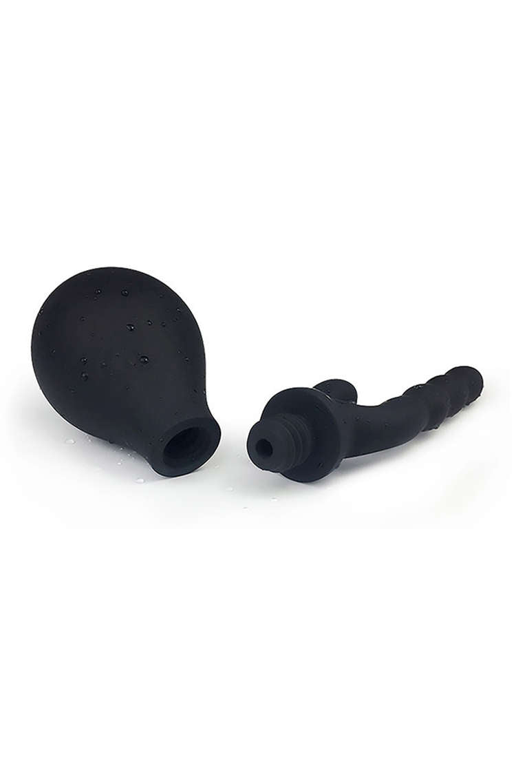 Silicone Douche Vagina Anal Đen Làm Sạch Dễ Dàng Tiện Lợi