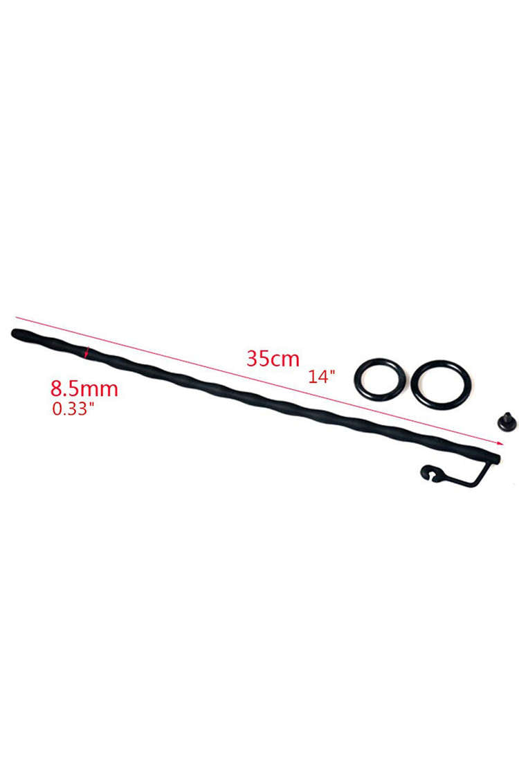 Black Soft Tube Penis Plug Nở Niệu Đạo Silicone Y Tế