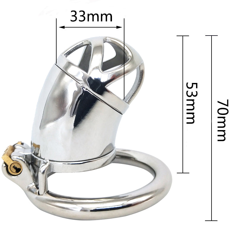 FRRK H201 Lồng Chastity Thép Không Gỉ Khóa Chắc