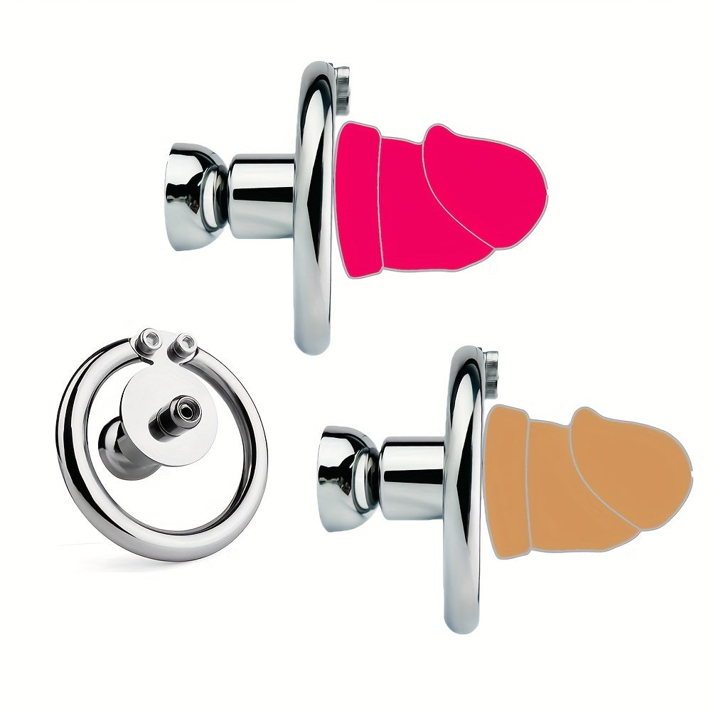 FRRK-405 Chastity Cage Dildo Khoá Dương Vật Thép Không Gỉ Mới Lạ 