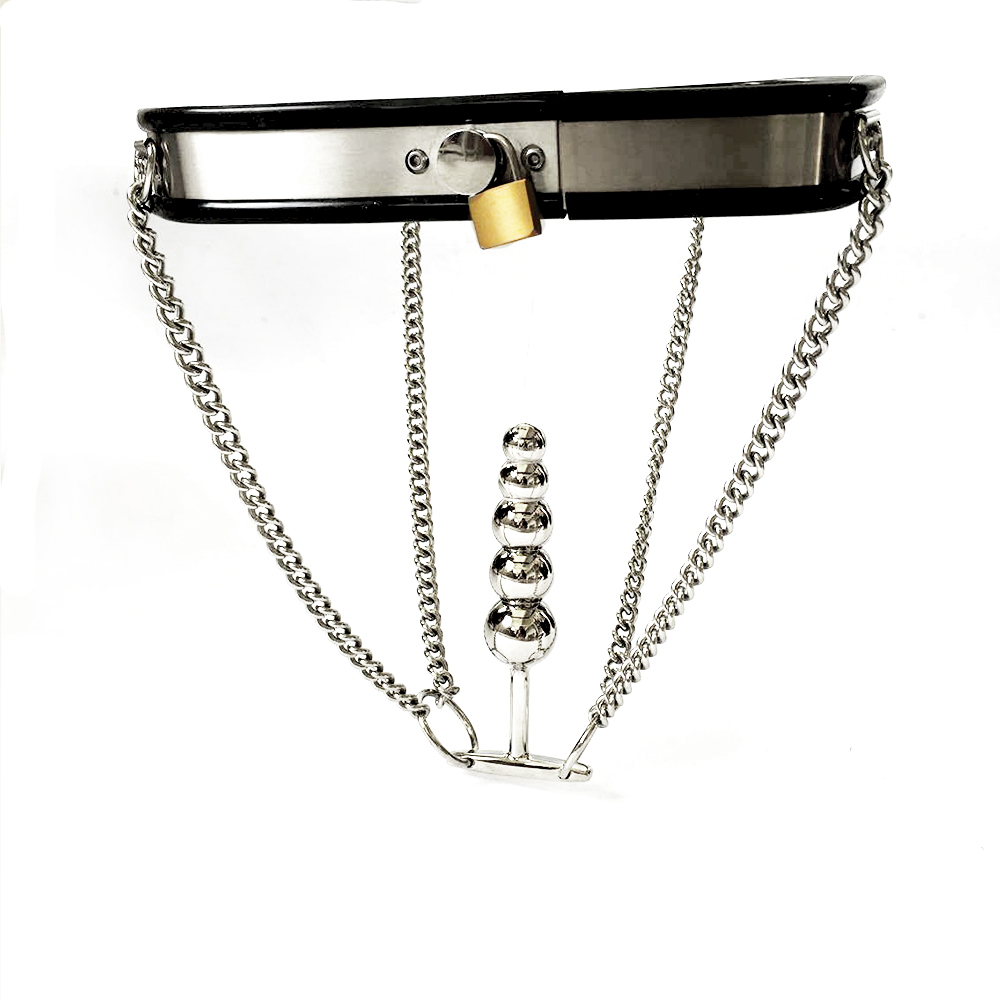 Chastity Belt Invisible SM Nữ Đen Thép Kiểm Soát