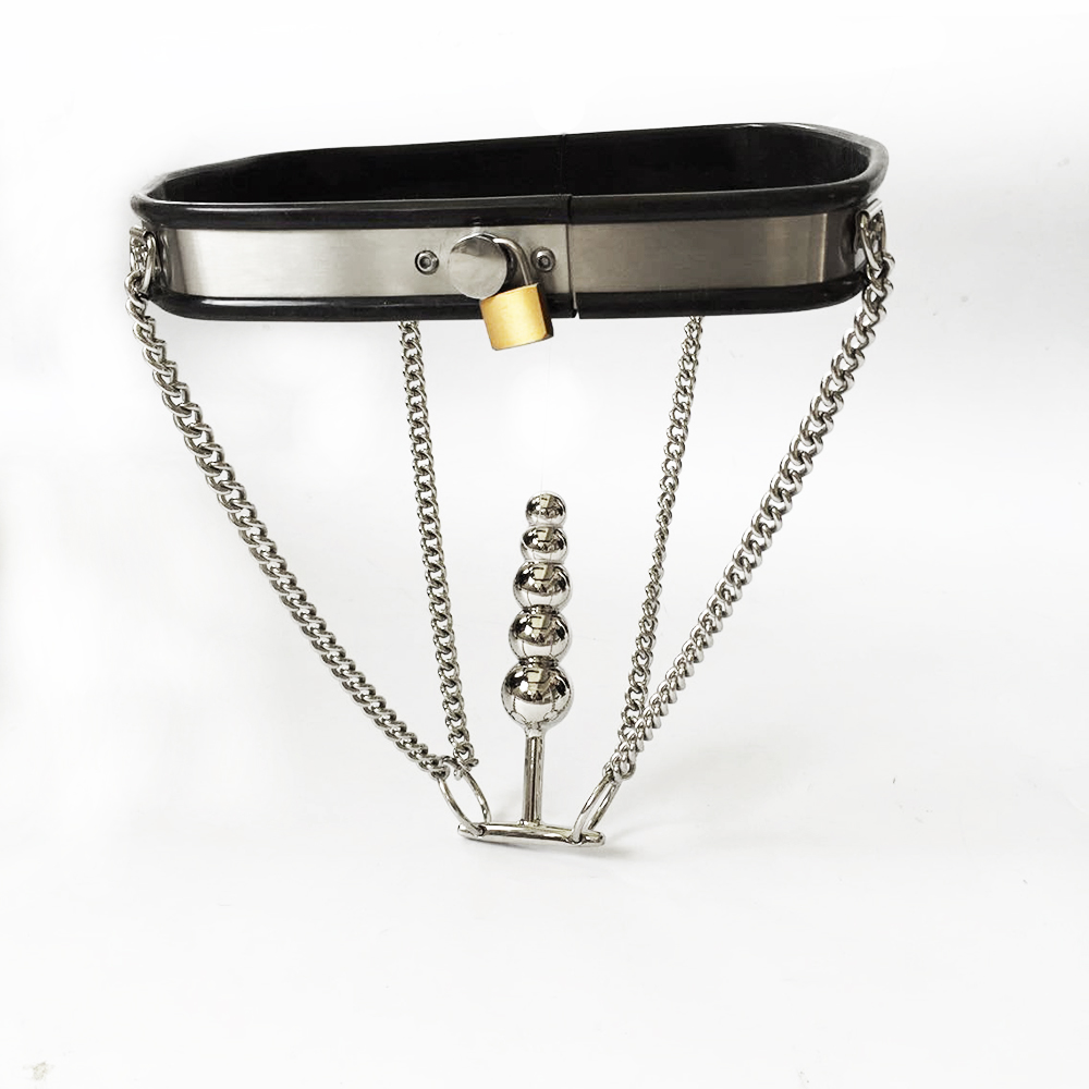 Chastity Belt Invisible SM Nữ Đen Thép Kiểm Soát