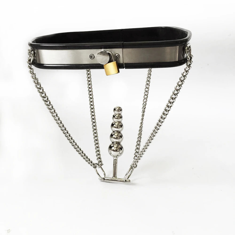 Chastity Belt Invisible SM Nữ Đen Thép Kiểm Soát