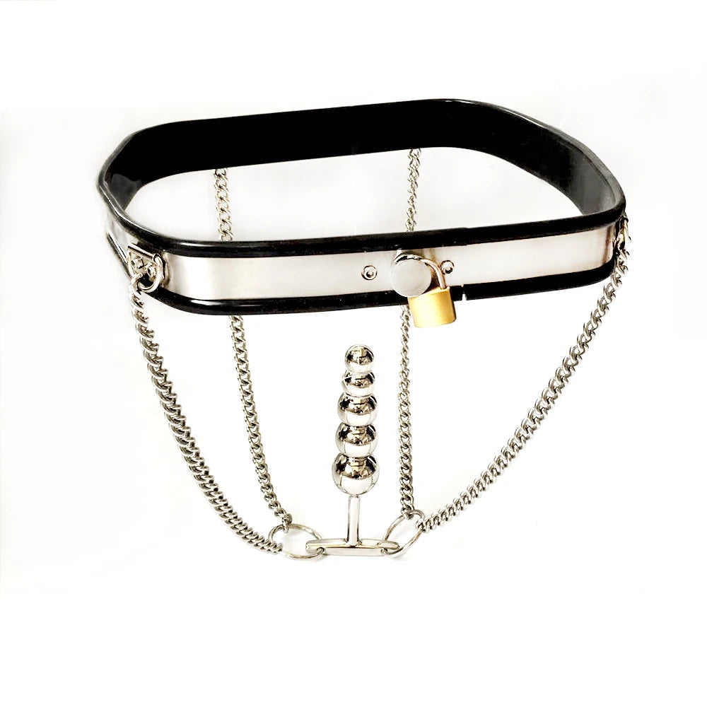 Chastity Belt Invisible SM Nữ Đen Thép Kiểm Soát
