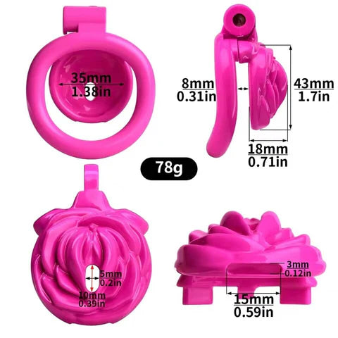 FRRK 3D Chastity Cage Sissy Nhỏ Hợp Kim Siêu Chắc