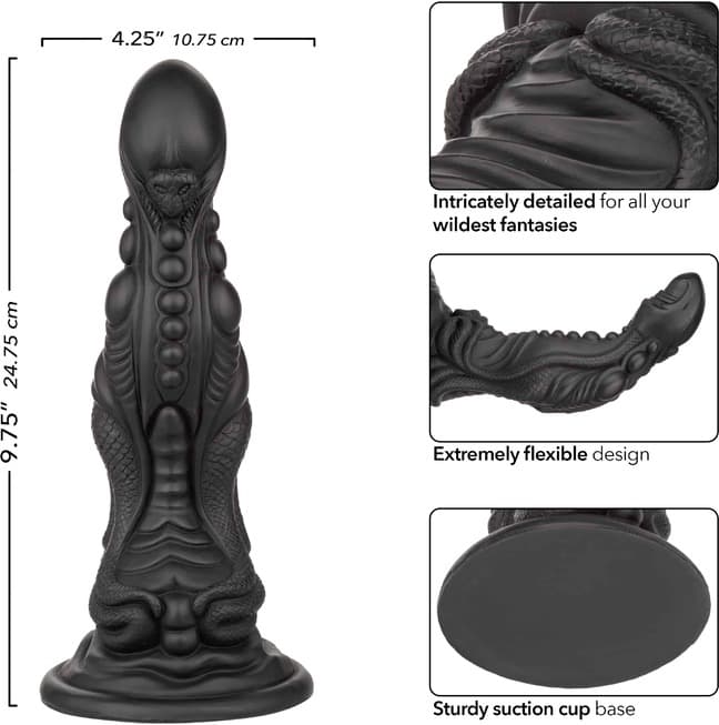 Falloimitator CalExotics Monster Dong Colossus Đen Khổng Lồ 25cm Siêu Thực