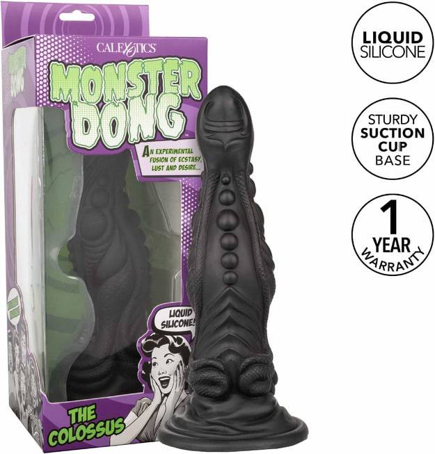 Falloimitator CalExotics Monster Dong Colossus Đen Khổng Lồ 25cm Siêu Thực