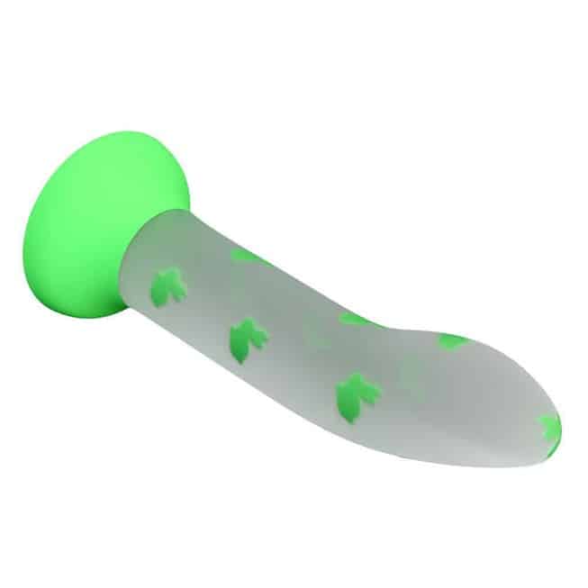 Pretty Love dildo phát sáng xanh 17cm silicon
