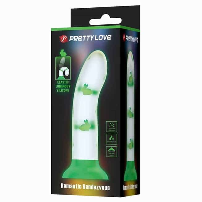 Pretty Love Dildo Phát Sáng Xanh 17cm Silicone Hấp Dẫn