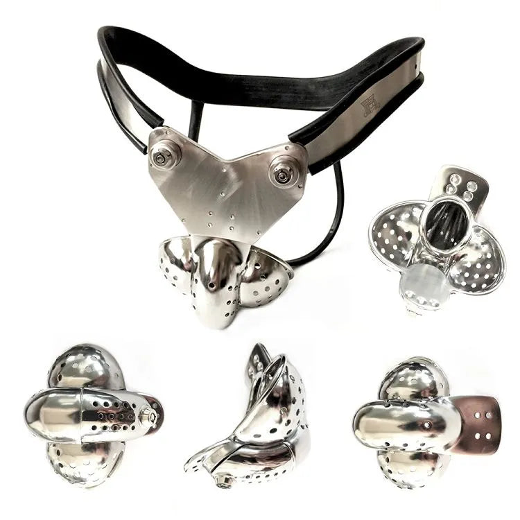 Thắt lưng chastity Black Emperor thép kéo bóng BDSM kiểm soát dâng trào