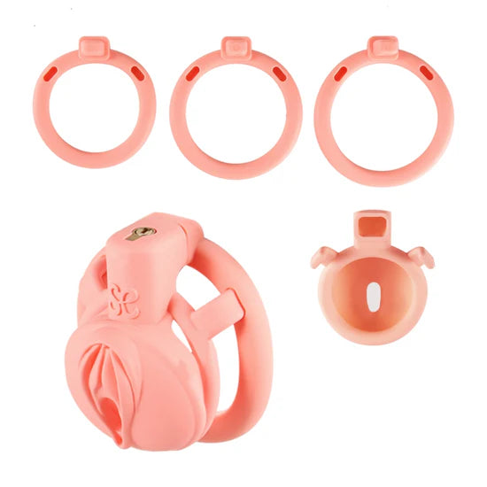 Lockink Pink Camo Chastity Cage Sissy Clitty Biến Đổi Hoàn Hảo