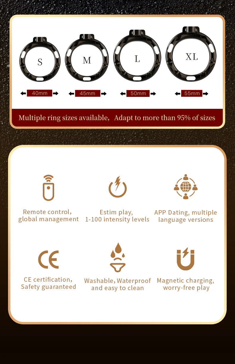 LOCKINK Chastity Cage App Xa Kiểm Soát Dâm Đãng