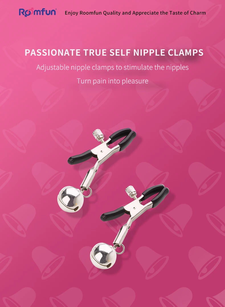 Kim Nút Vú Roomfun SM Nữ Kim Loại Kích Thích BDSM