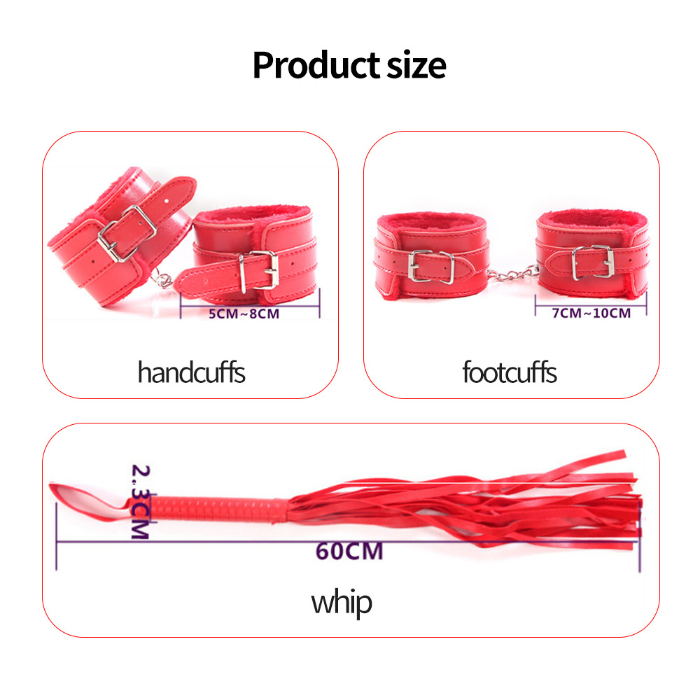 Yeain 7pc SM Kit BDSM Da Lông Đa Màu Mềm Mại