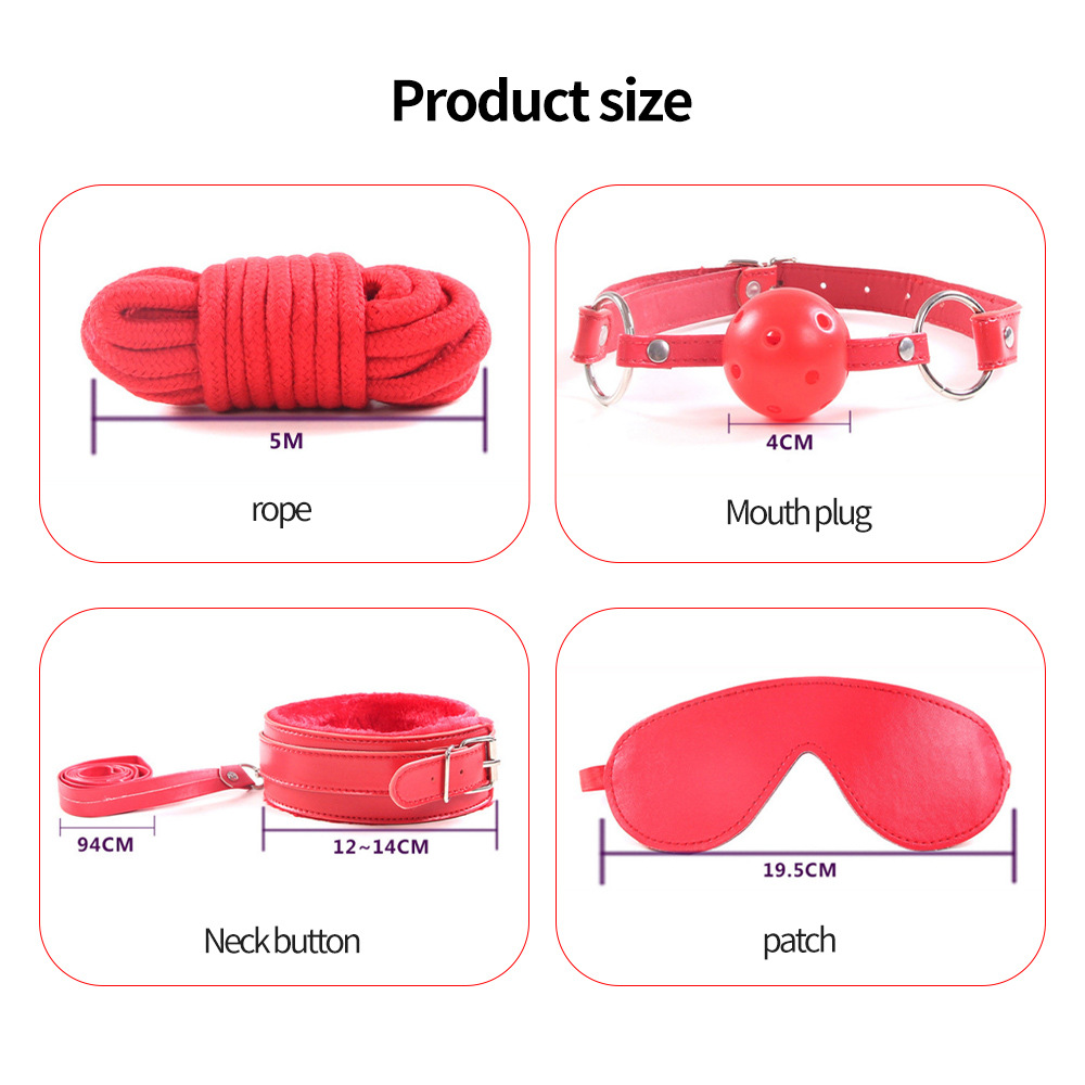 Yeain 7pc SM Kit BDSM Da Lông Đa Màu Mềm Mại