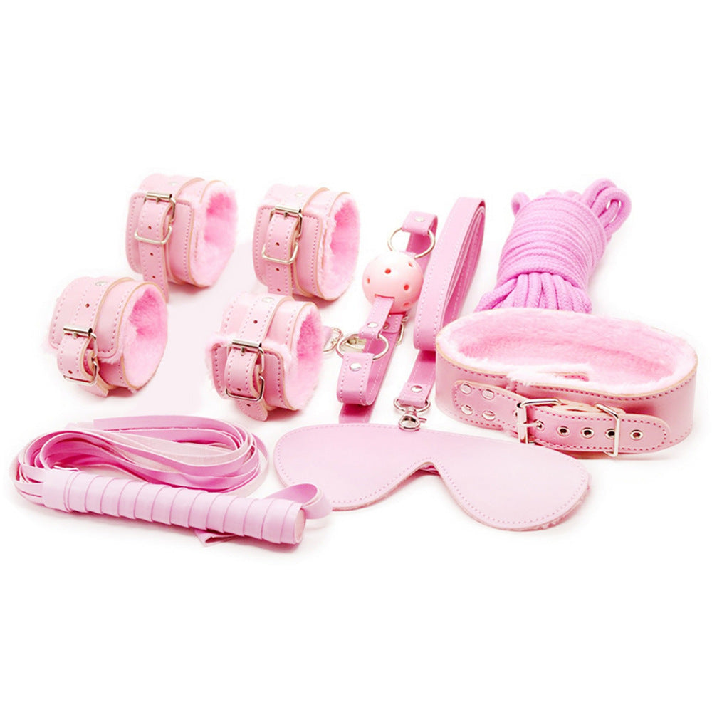 Yeain 7pc SM Kit Da Lông BDSM Đa Màu Mềm Mại