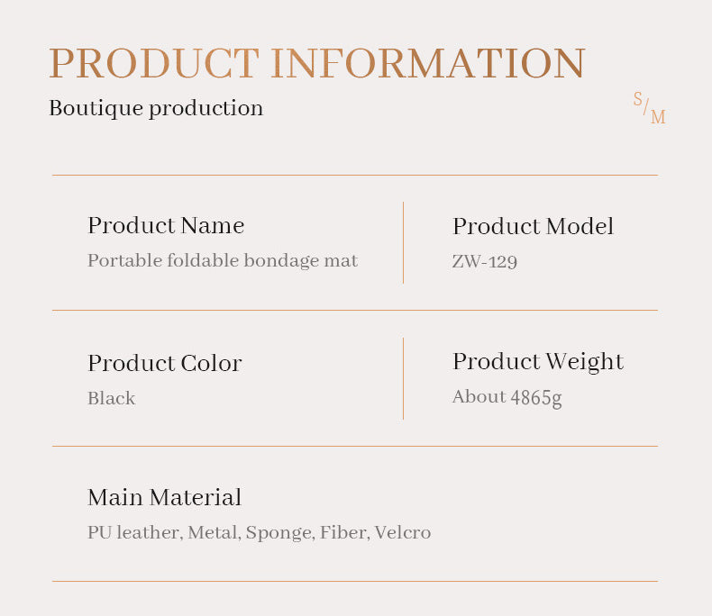 Thảm Gấp ROOMFUN BDSM Nô Lệ Đam Mê Tình Yêu Riêng Tư An Toàn