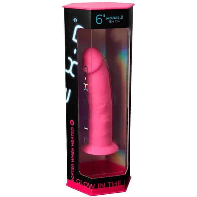 SilexD Model 2 Dương vật phát sáng hồng 15.4cm silicone