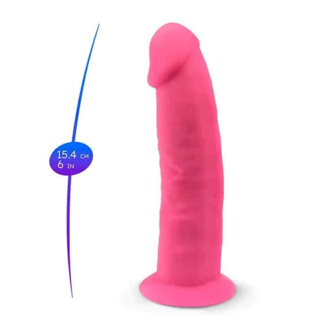 SilexD Model 2 Dương vật phát sáng hồng 15.4cm silicone