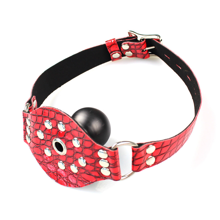 Gag Ball BF-R40316 Da PU Điều Chỉnh Thỏa Mãn