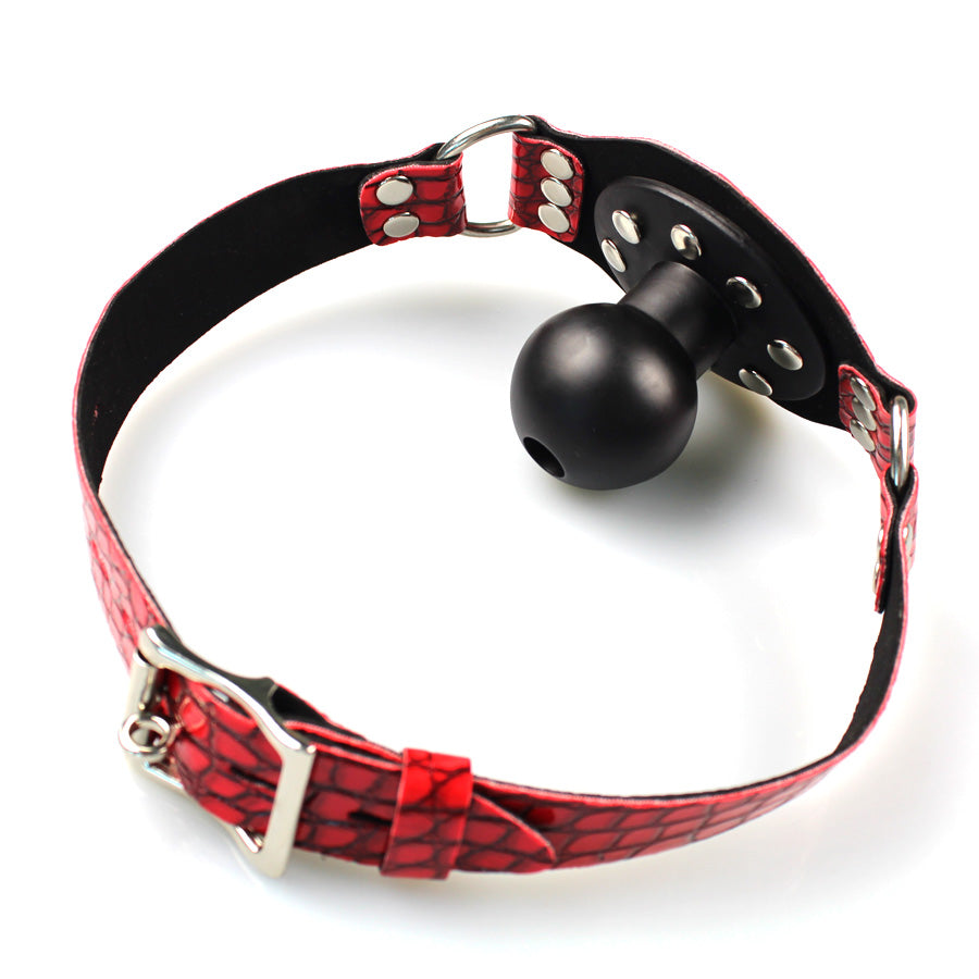 Gag Ball BF-R40316 Da PU Điều Chỉnh Thỏa Mãn