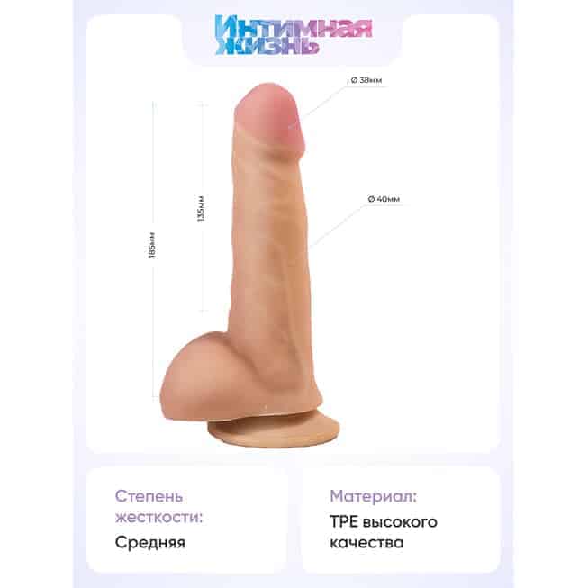 Dildo Intimnaya Zhizn Maloy 18.5cm - Thực Tế Mạnh