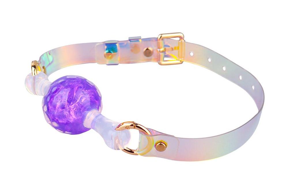 FAAK ball gag chuỗi S tím bdsm siêu kích thích