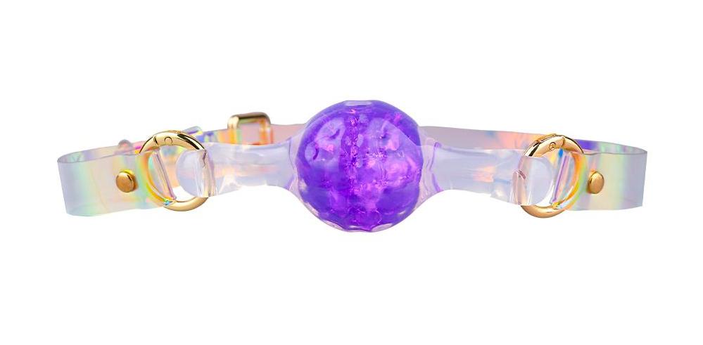 FAAK ball gag chuỗi S tím bdsm siêu kích thích