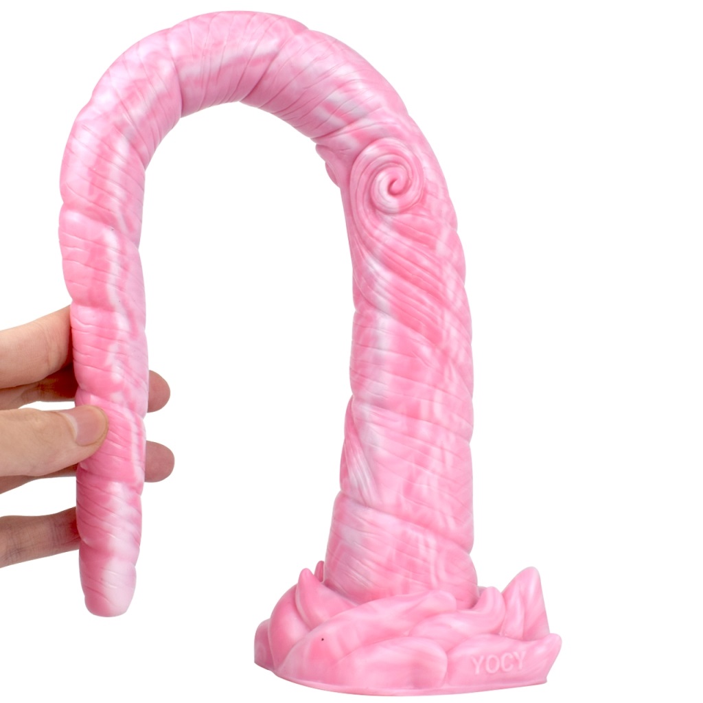 FAAK dương vật giả kỳ lân hồng 45cm silicone vui nhộn