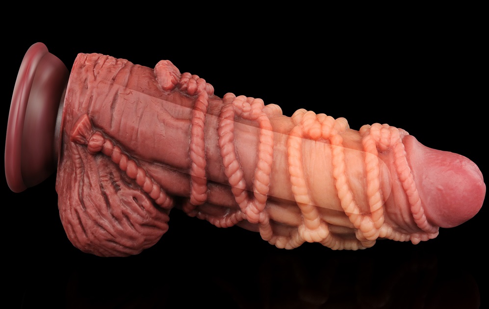 Lovetoy Dildo Kép Strap-on 24cm Silicone Thực Tế Nóng