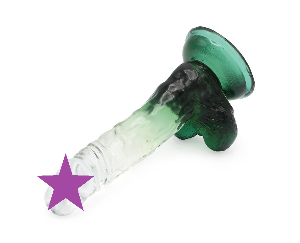 Kiotos Dildo Trong Suốt Xanh 17.5cm, Đỉnh Cao