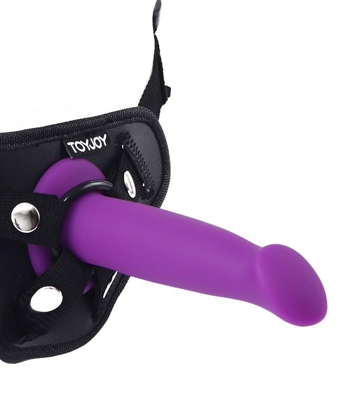 ToyJoy Dildo Tím Đầu Bẹt 16cm Siêu Mềm Mịn Khoái Lạc Mãnh Liệt