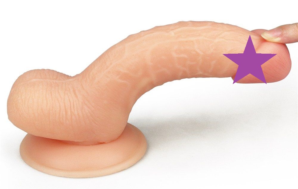 Lovetoy 7 cực mềm dương vật 18cm thịt màu