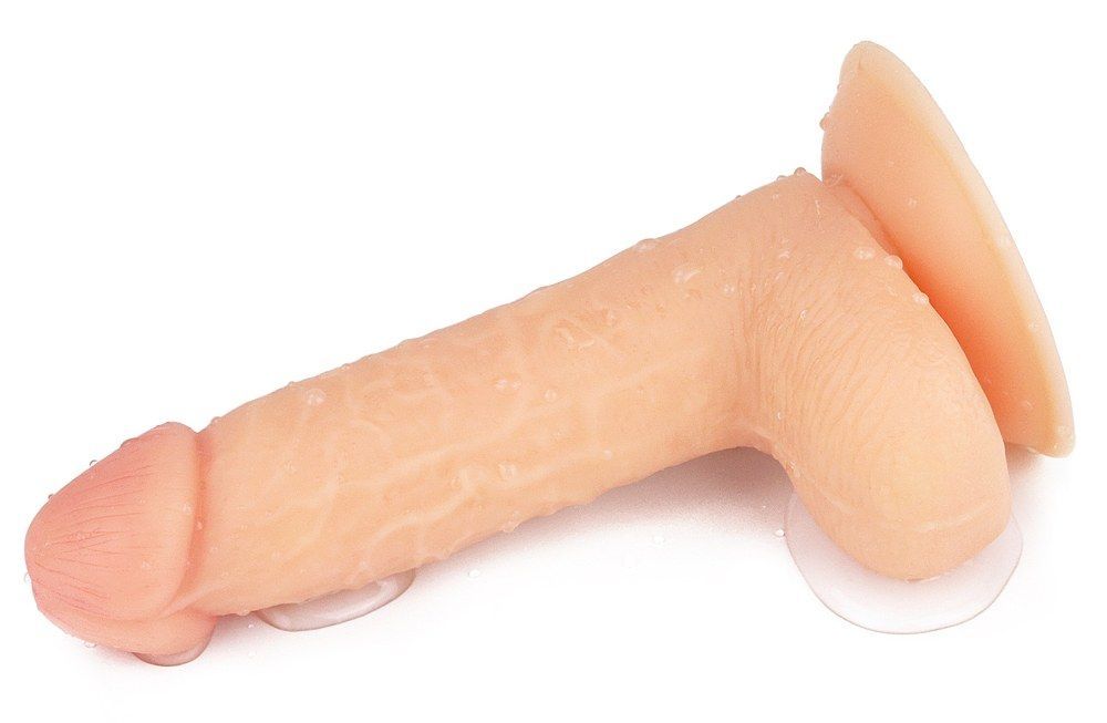 Dương Vật Giả Lovetoy 18cm 7 Cực Mềm Thịt Màu