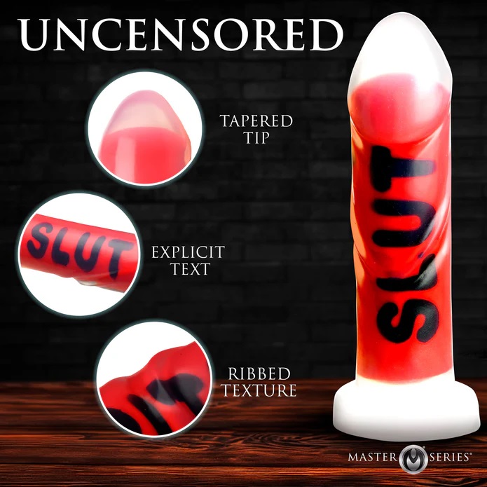 Master Series Dildo Slut Đỏ 4.6cm Lớn Mạnh