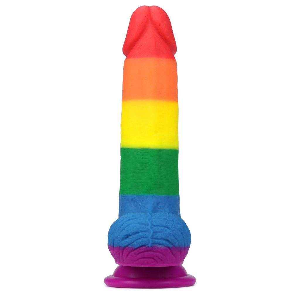 Lovetoy Rainbow LGBTQ dildo 19.5cm silicone tự tin đam mê