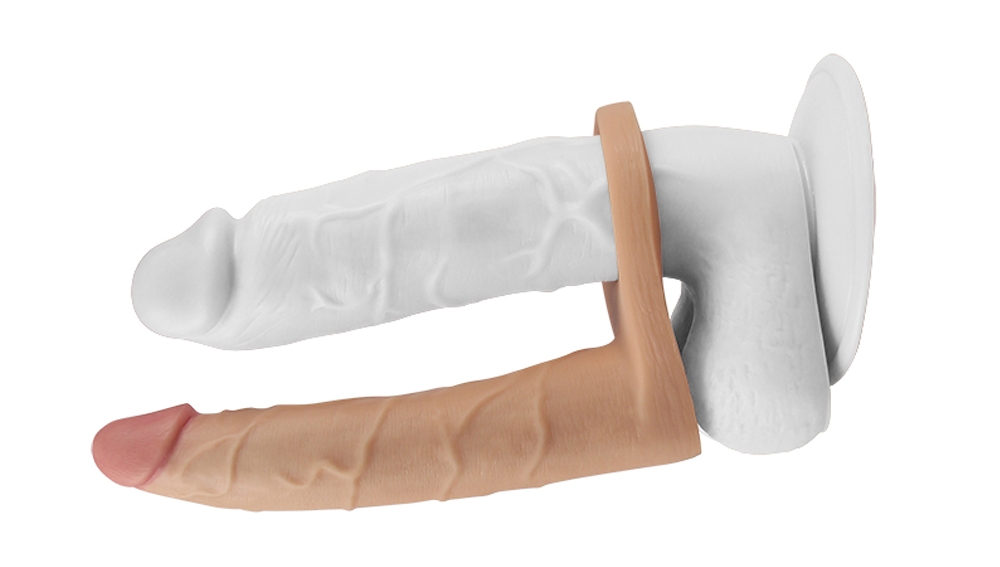 Lovetoy Double Dildo 17cm Mềm Chia Sẻ Khoái Lạc Đôi