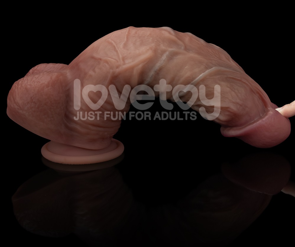 Lovetoy 10.5 XXL dildo kép nâu to siêu bền
