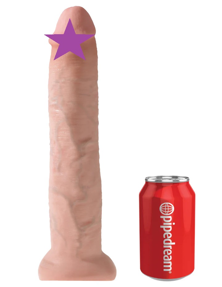 King Cock 33cm Suction Dildo Thịt Màu Siêu Lớn