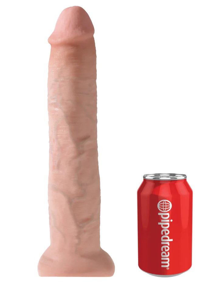 King Cock 33cm Suction Dildo Thịt Màu Siêu Lớn
