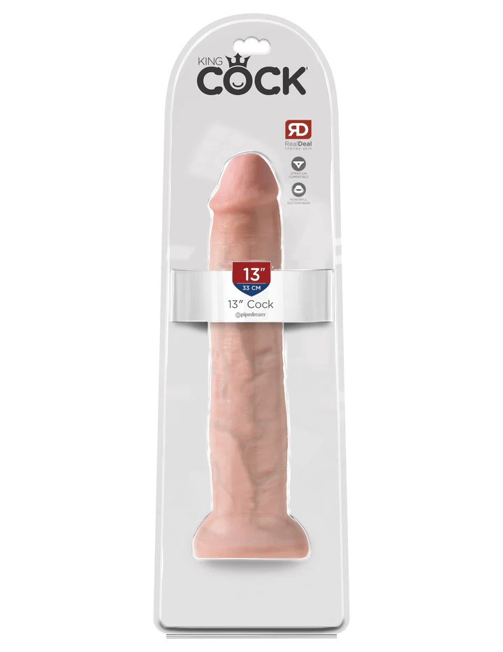 King Cock 33cm Suction Dildo Thịt Màu Siêu Lớn