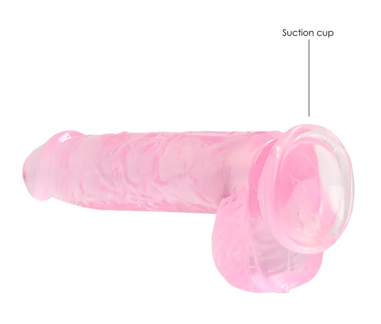 RealRock Dildo 6 Inch Hồng Túi Silicone Siêu Thực Tế