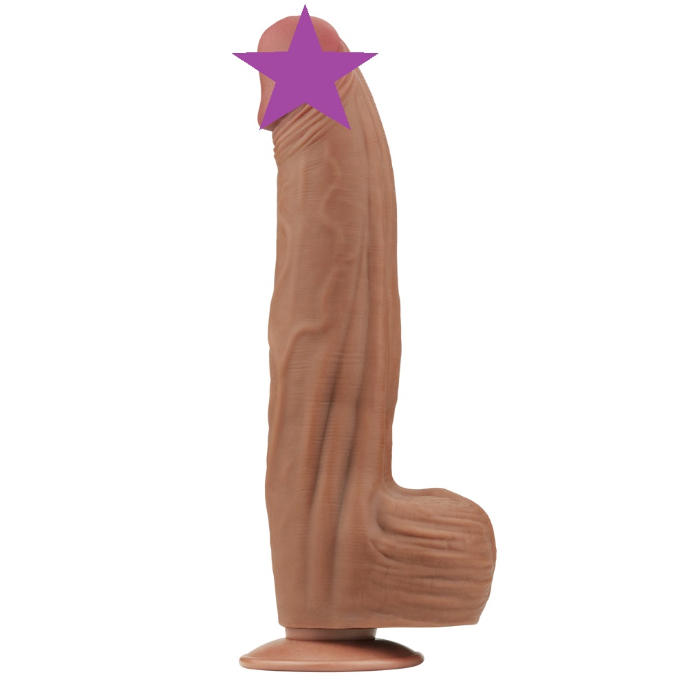 Lovetoy Dildo Skin 12 Nâu 31cm Siêu Thật Gậy Lớn